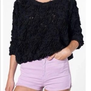 American Apparel Flower Mesh Jumper